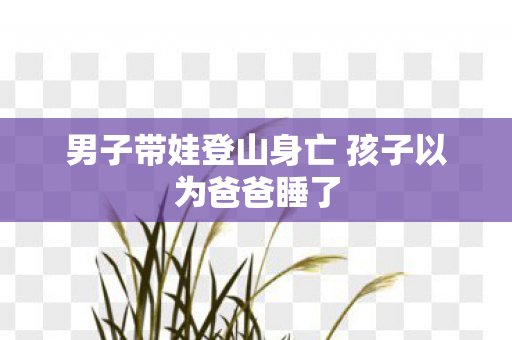 男子带娃登山身亡 孩子以为爸爸睡了