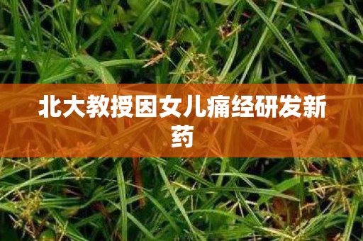 北大教授因女儿痛经研发新药