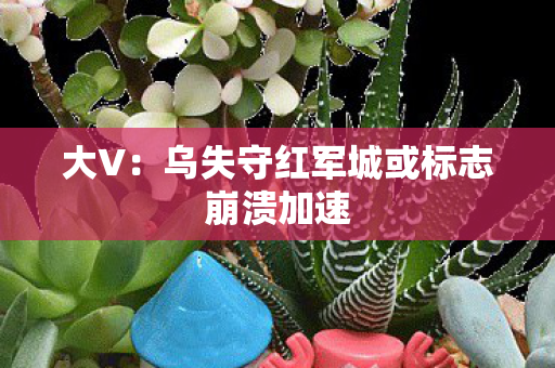 大V：乌失守红军城或标志崩溃加速