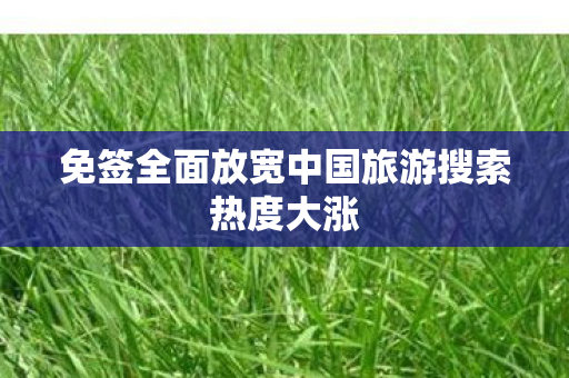 免签全面放宽中国旅游搜索热度大涨