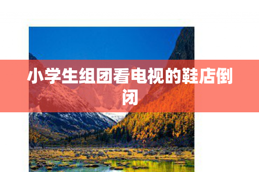 小学生组团看电视的鞋店倒闭