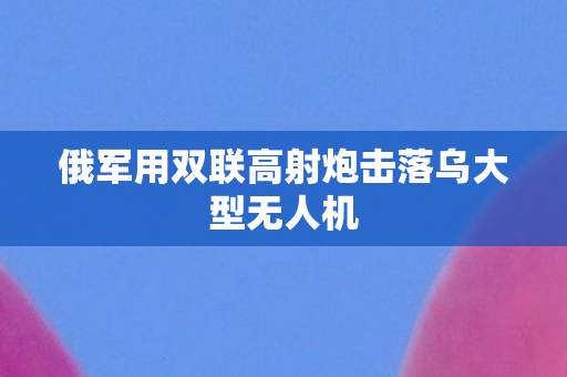 俄军用双联高射炮击落乌大型无人机