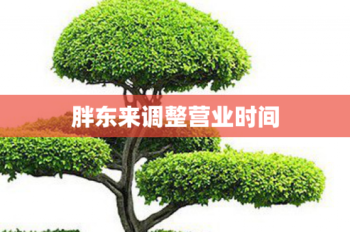 胖东来调整营业时间