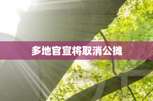 多地官宣将取消公摊