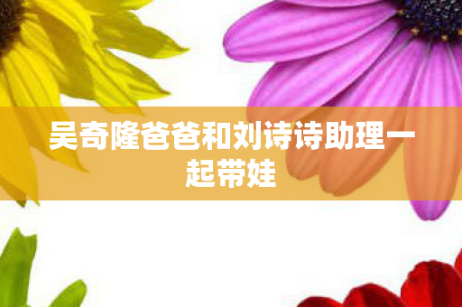 吴奇隆爸爸和刘诗诗助理一起带娃