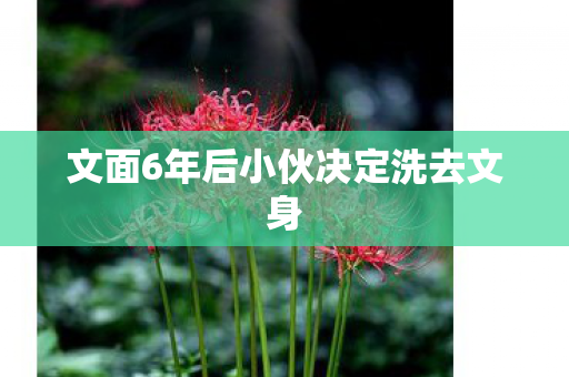 文面6年后小伙决定洗去文身