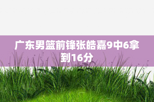 广东男篮前锋张皓嘉9中6拿到16分