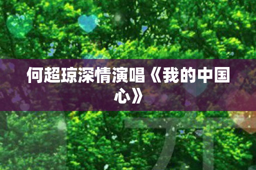 何超琼深情演唱《我的中国心》