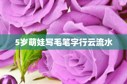 5岁萌娃写毛笔字行云流水