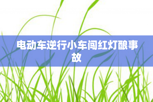电动车逆行小车闯红灯酿事故