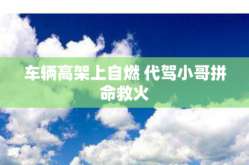 车辆高架上自燃 代驾小哥拼命救火