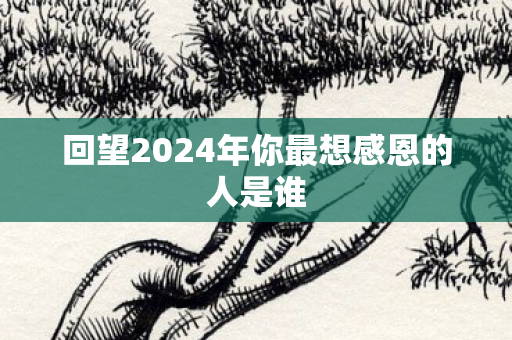 回望2024年你最想感恩的人是谁