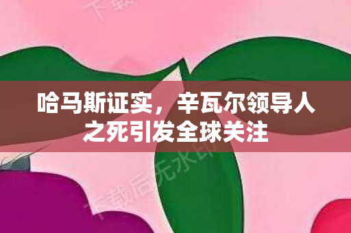 哈马斯证实，辛瓦尔领导人之死引发全球关注