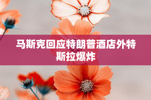 马斯克回应特朗普酒店外特斯拉爆炸