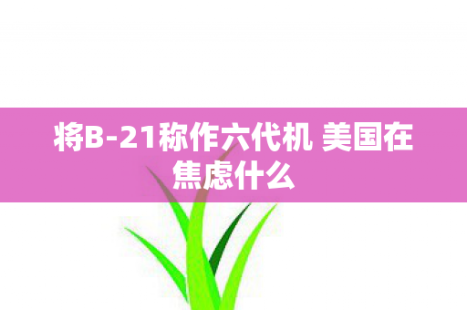 将B-21称作六代机 美国在焦虑什么