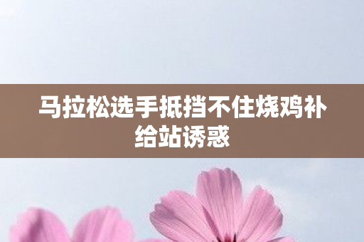马拉松选手抵挡不住烧鸡补给站诱惑