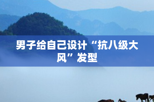 男子给自己设计“抗八级大风”发型