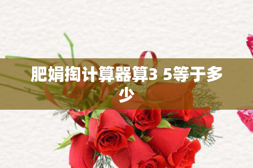 肥娟掏计算器算3 5等于多少