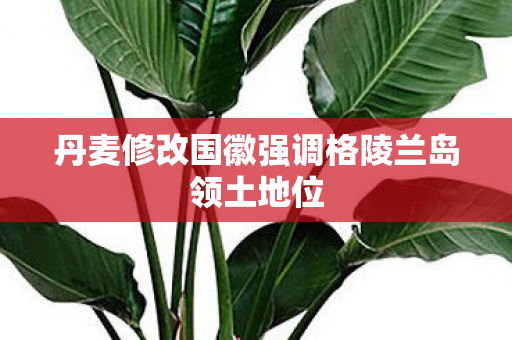 丹麦修改国徽强调格陵兰岛领土地位