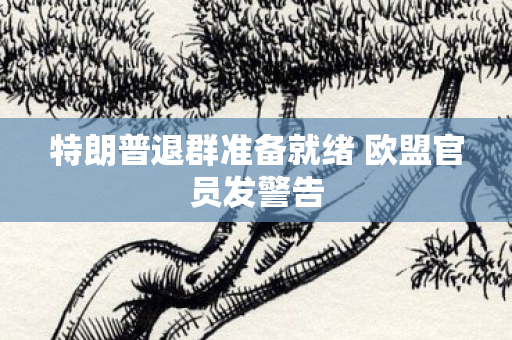 特朗普退群准备就绪 欧盟官员发警告