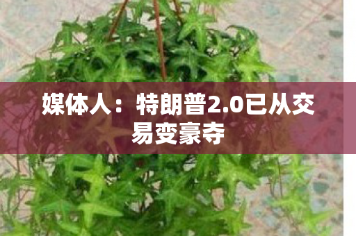 媒体人：特朗普2.0已从交易变豪夺