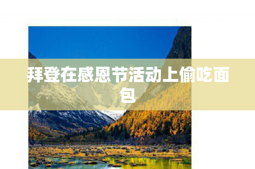 拜登在感恩节活动上偷吃面包