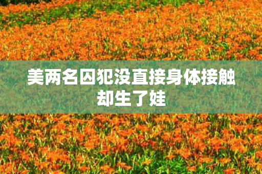 美两名囚犯没直接身体接触却生了娃