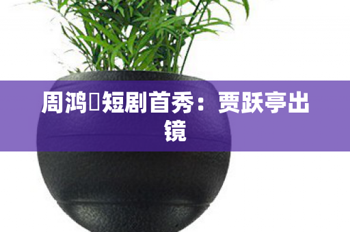 周鸿祎短剧首秀：贾跃亭出镜