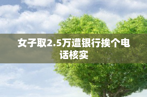 女子取2.5万遭银行挨个电话核实