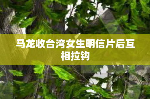 马龙收台湾女生明信片后互相拉钩