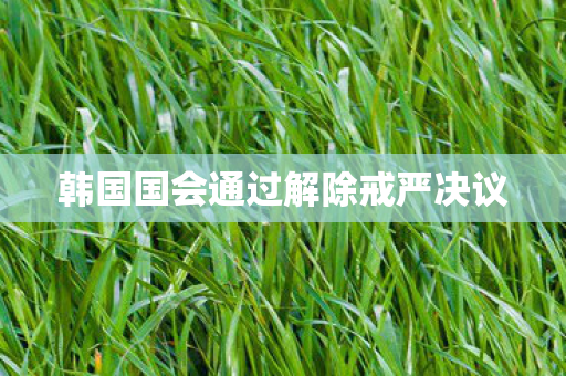 韩国国会通过解除戒严决议