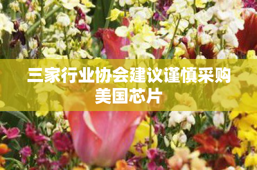 三家行业协会建议谨慎采购美国芯片