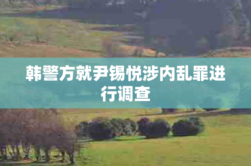 韩警方就尹锡悦涉内乱罪进行调查