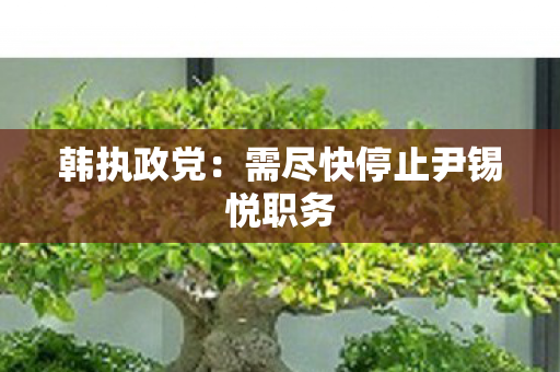 韩执政党：需尽快停止尹锡悦职务