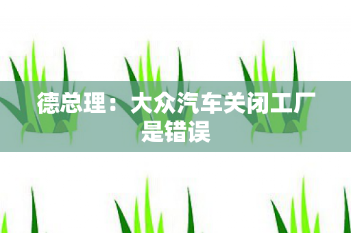 德总理：大众汽车关闭工厂是错误