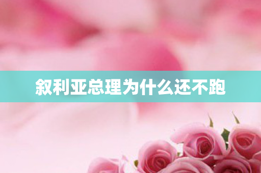 叙利亚总理为什么还不跑