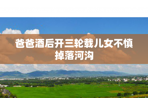 爸爸酒后开三轮载儿女不慎掉落河沟