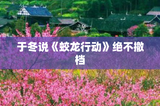 于冬说《蛟龙行动》绝不撤档