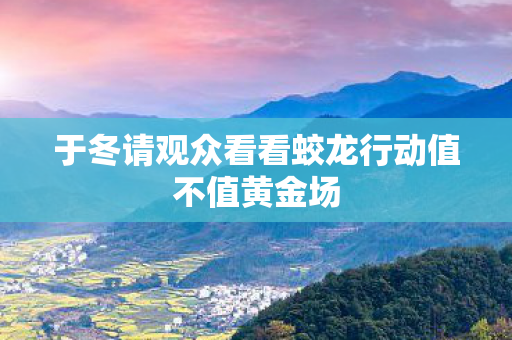 于冬请观众看看蛟龙行动值不值黄金场