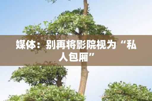 媒体：别再将影院视为“私人包厢”