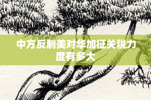 中方反制美对华加征关税力度有多大