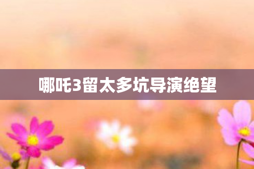 哪吒3留太多坑导演绝望