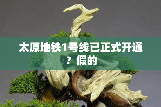 太原地铁1号线已正式开通？假的