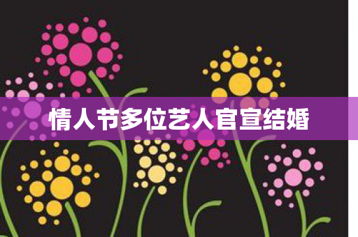 情人节多位艺人官宣结婚