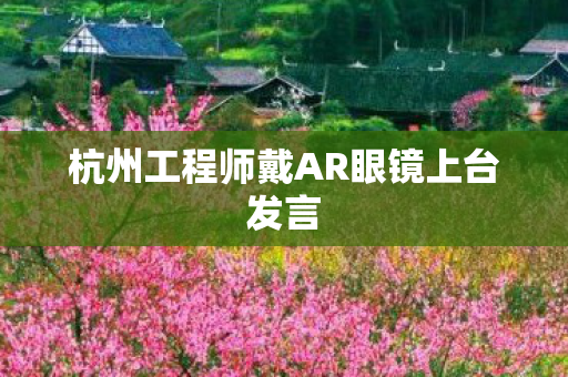 杭州工程师戴AR眼镜上台发言