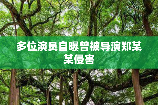 多位演员自曝曾被导演郑某某侵害