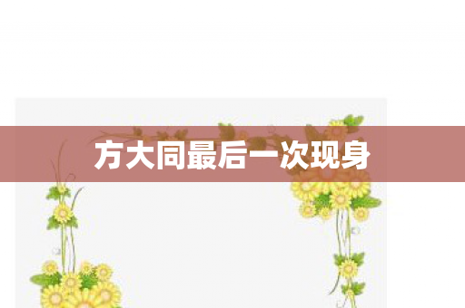 方大同最后一次现身