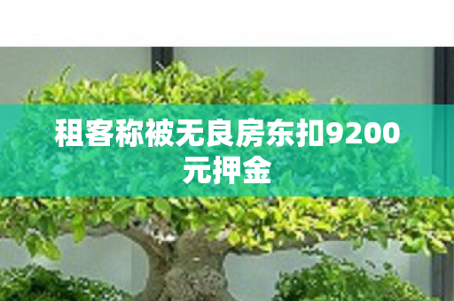 租客称被无良房东扣9200元押金