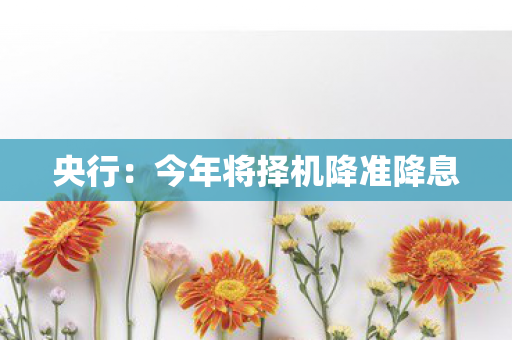 央行：今年将择机降准降息