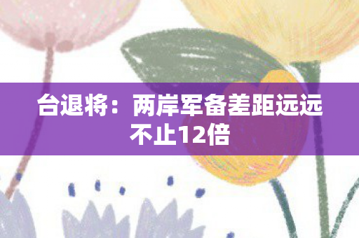 台退将：两岸军备差距远远不止12倍